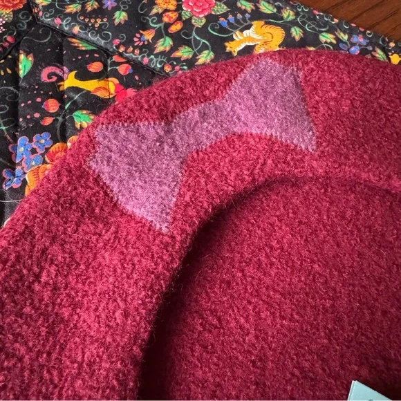 NWT Vintage Betmar Beret Raspberry Wool W Pink Bow #508  NOS New - Picture 2 of 7